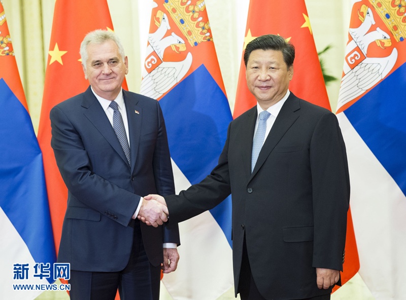 التقى الرئيس الصيني شي جين بينغ مع الرئيس الصربي توميسلاف نيكوليتش