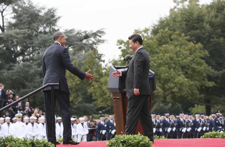 （XHDW）（31）习近平出席美国总统奥巴马举行的欢迎仪式