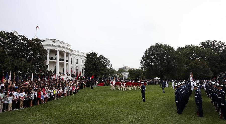 （XHDW）（1）习近平出席美国总统奥巴马举行的欢迎仪式 