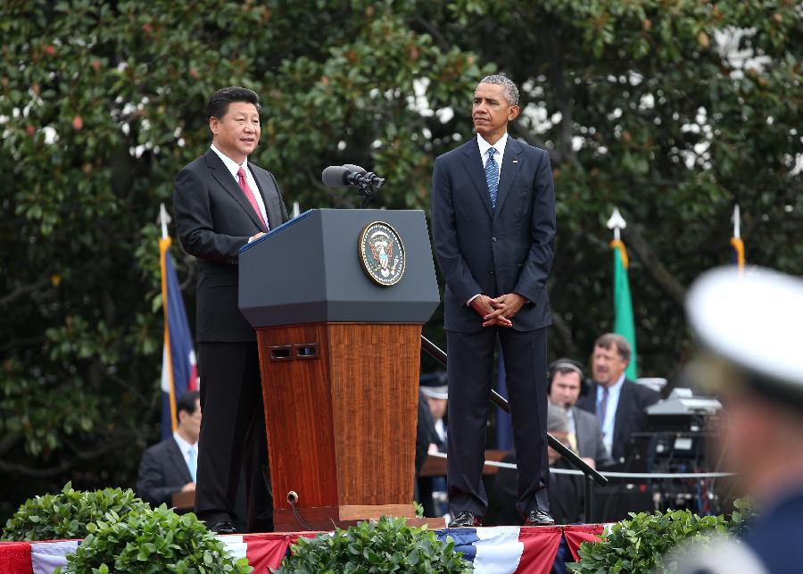 （XHDW）（3）习近平出席美国总统奥巴马举行的欢迎仪式