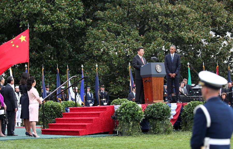 （XHDW）（4）习近平出席美国总统奥巴马举行的欢迎仪式