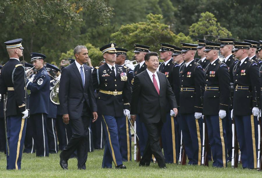 （XHDW）（15）习近平出席美国总统奥巴马举行的欢迎仪式