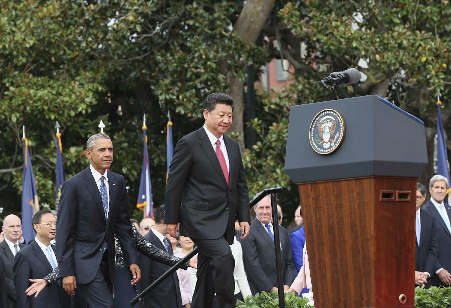 （XHDW）（17）习近平出席美国总统奥巴马举行的欢迎仪式