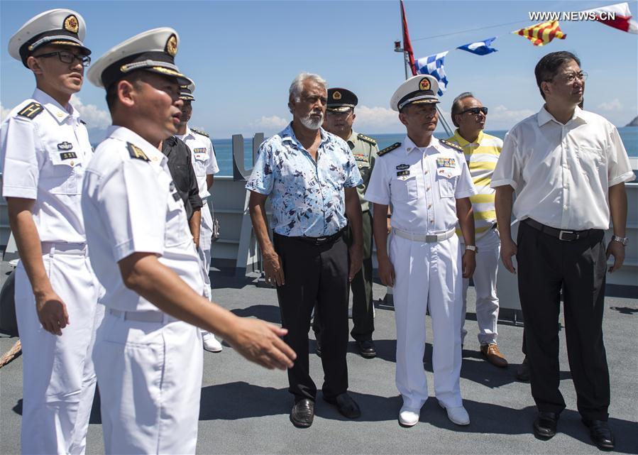 （国际）（1）东帝汶前总统参观中国海军编队