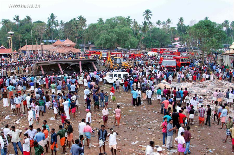 （国际）（6）印度西南部一寺庙起火致80多人死亡 