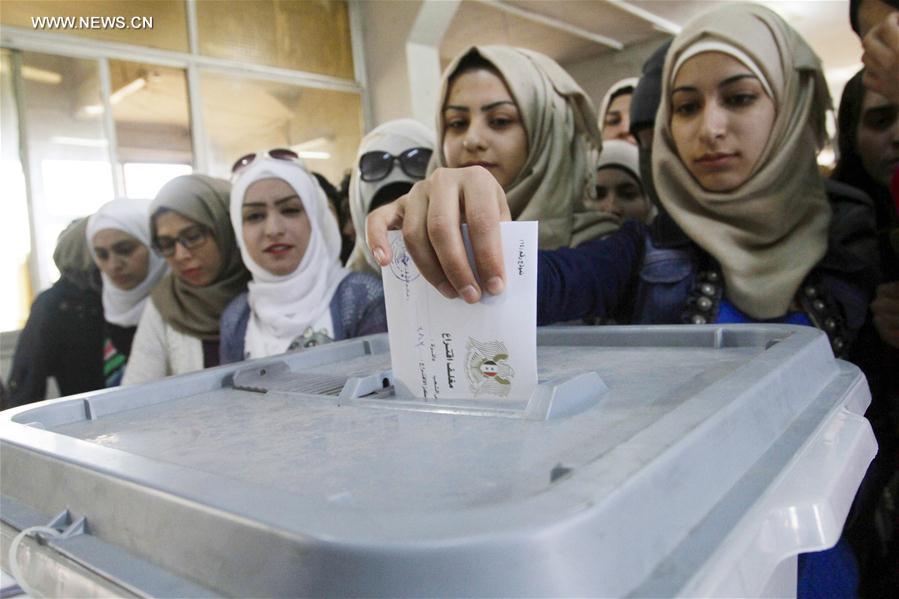 （国际）（1）叙利亚议会选举开始投票