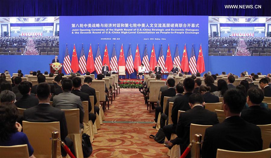 （时政）第八轮中美战略与经济对话和第七轮中美人文交流高层磋商联合开幕式在京举行