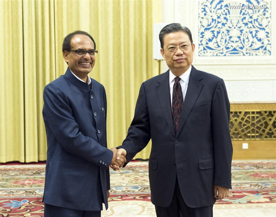 （XHDW）赵乐际会见印度中央邦首席部长乔汉