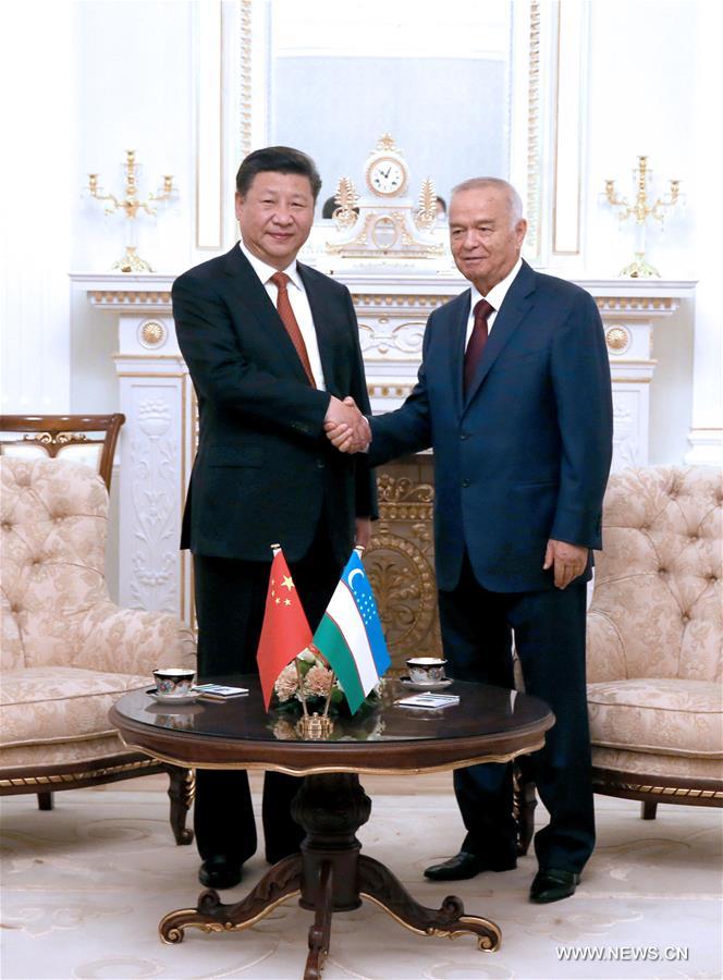 （时政）（1）习近平同乌兹别克斯坦总统卡里莫夫举行会谈