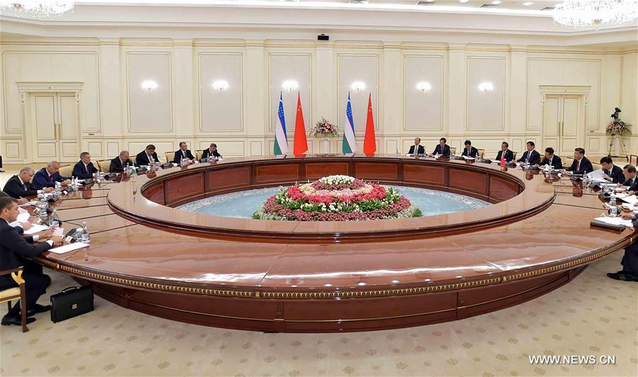 （XHDW）（2）习近平同乌兹别克斯坦总统卡里莫夫举行会谈