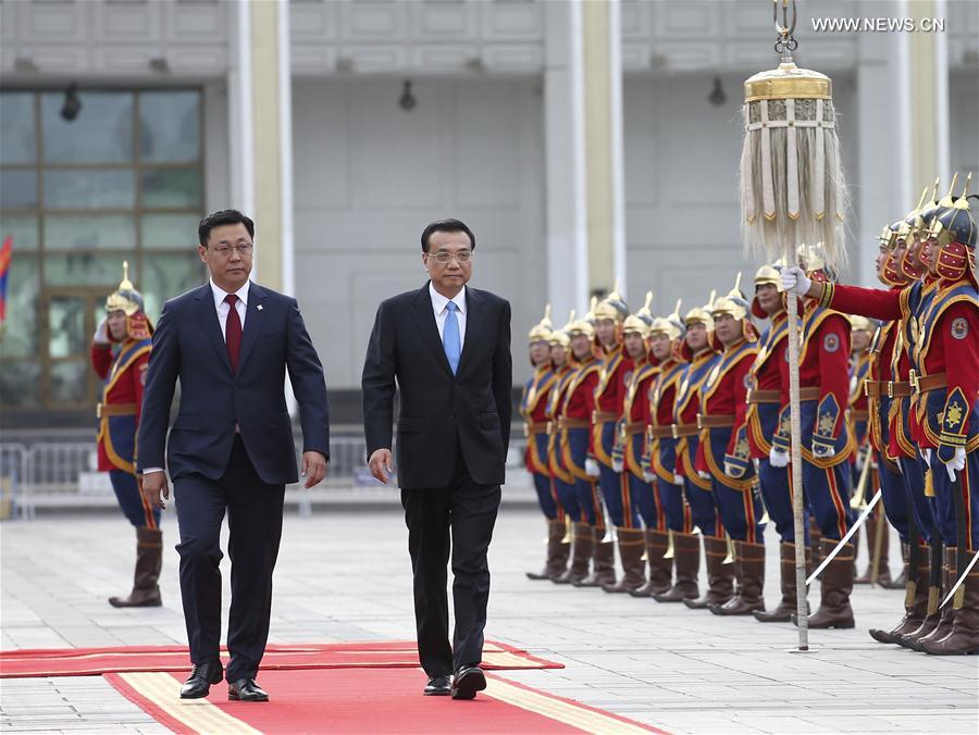 （时政）（1）李克强同蒙古国总理额尔登巴特举行会谈