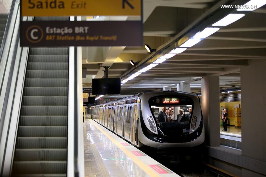 （里约奥运会）（6）特梅尔出席里约地铁4号线通车仪式