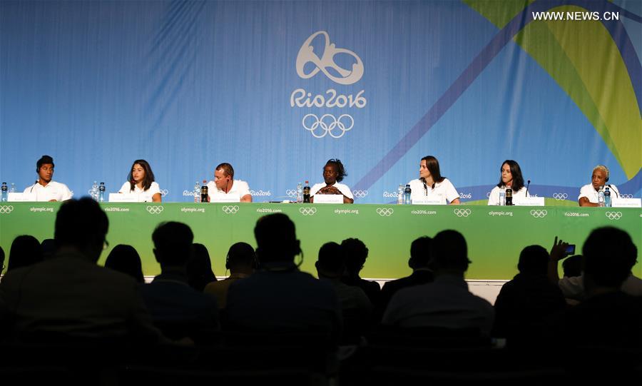 （里约奥运会）（5）难民代表团举行新闻发布会