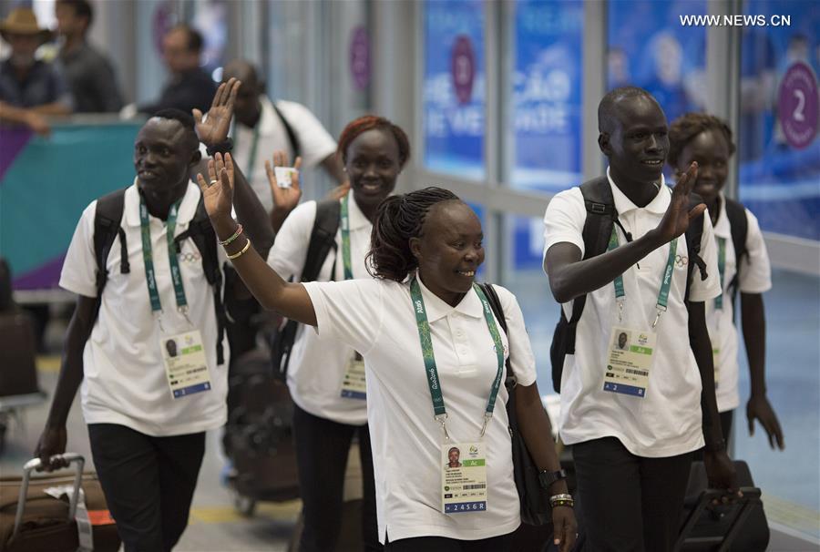 （里约奥运会）（1）难民奥林匹克运动队成员抵达里约