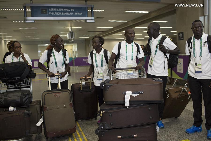 （里约奥运会）（2）难民奥林匹克运动队成员抵达里约