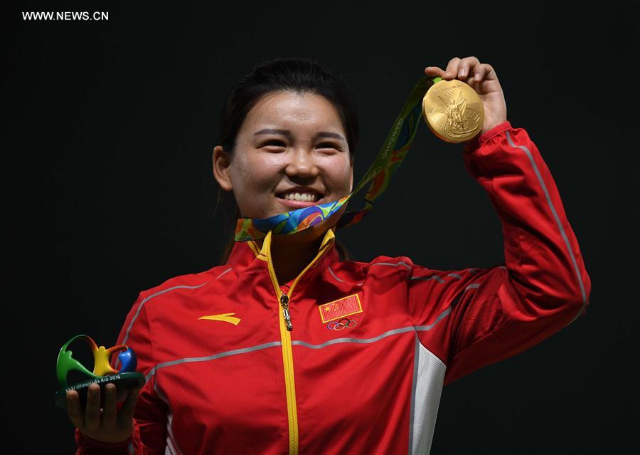 （里约奥运会·新华视点）（2）射击——女子10米气手枪：张梦雪为中国队摘得首金