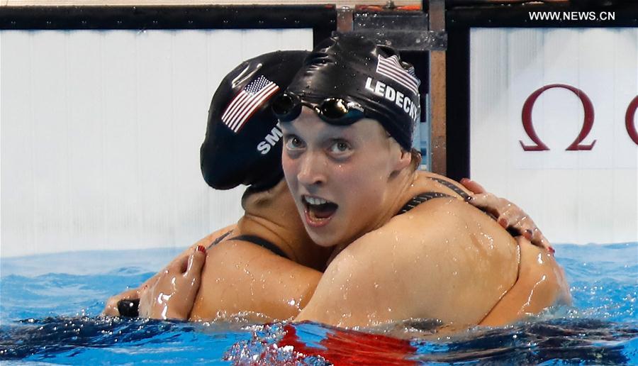 （里约奥运会·夺冠一刻）（3）游泳——女子400米自由泳：美国选手打破世界纪录