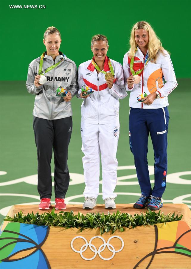 （里约奥运会·领奖台）（2）网球——女子单打颁奖仪式