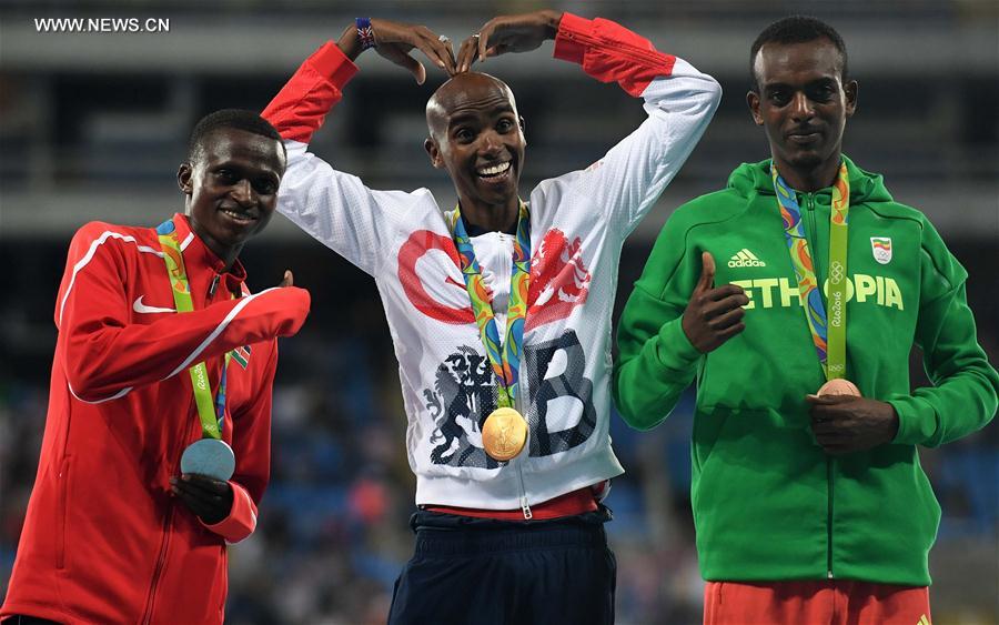 （里约奥运会·领奖台）（2）田径——男子10000米颁奖仪式