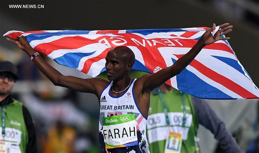 （里约奥运会）（12）田径——男子10000米决赛：英国选手法拉赫夺冠