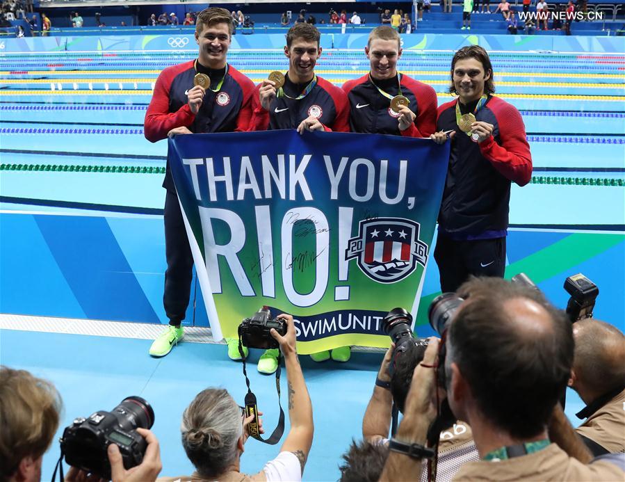 （里约奥运会·领奖台）（1）游泳——感谢里约