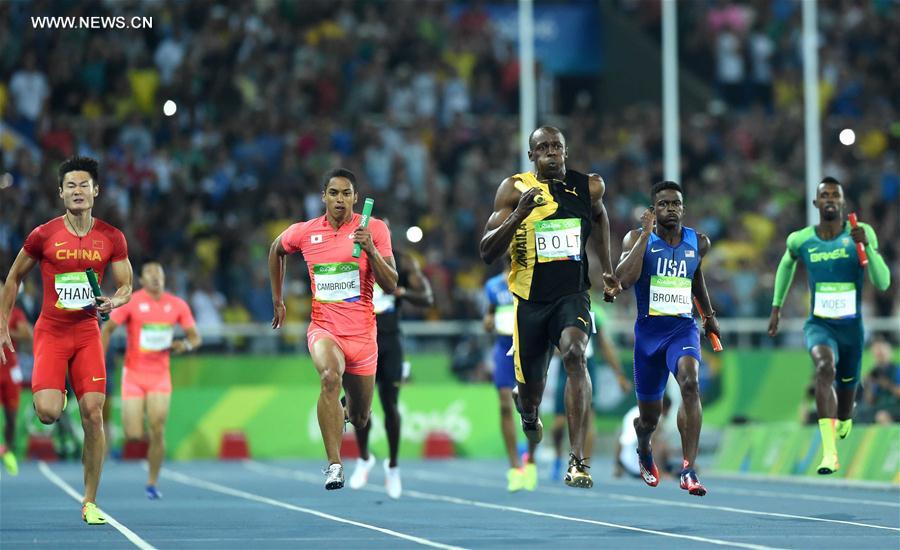 （里约奥运会）（2）田径——男子4x100米接力：牙买加队夺冠