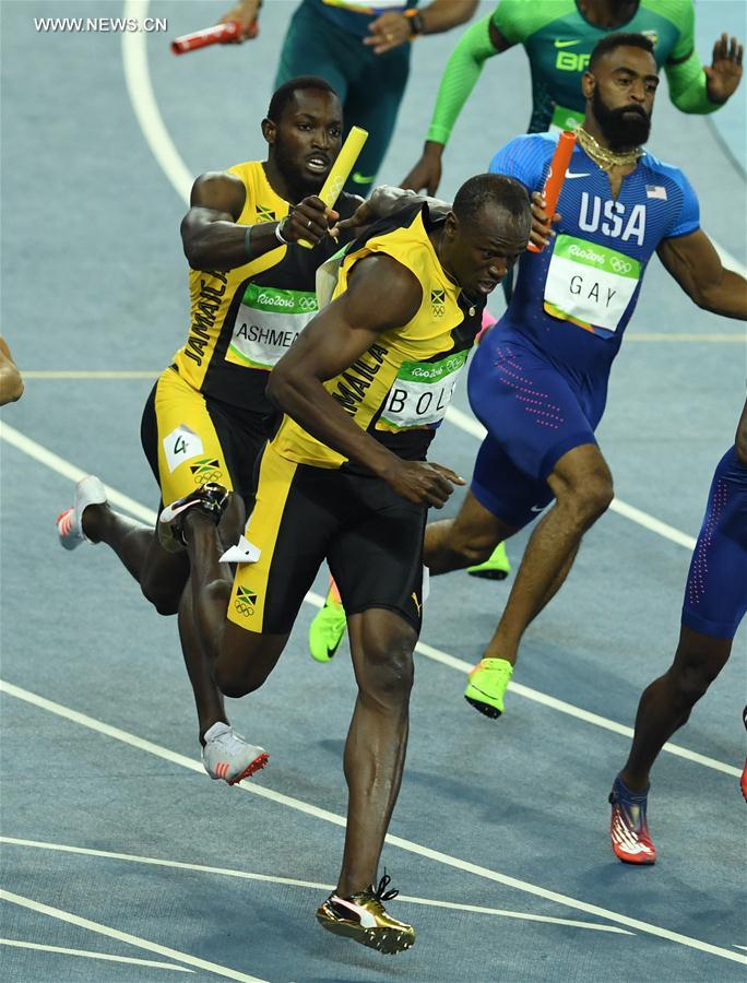  （里约奥运会）（4）田径——男子4x100米接力：牙买加队夺冠