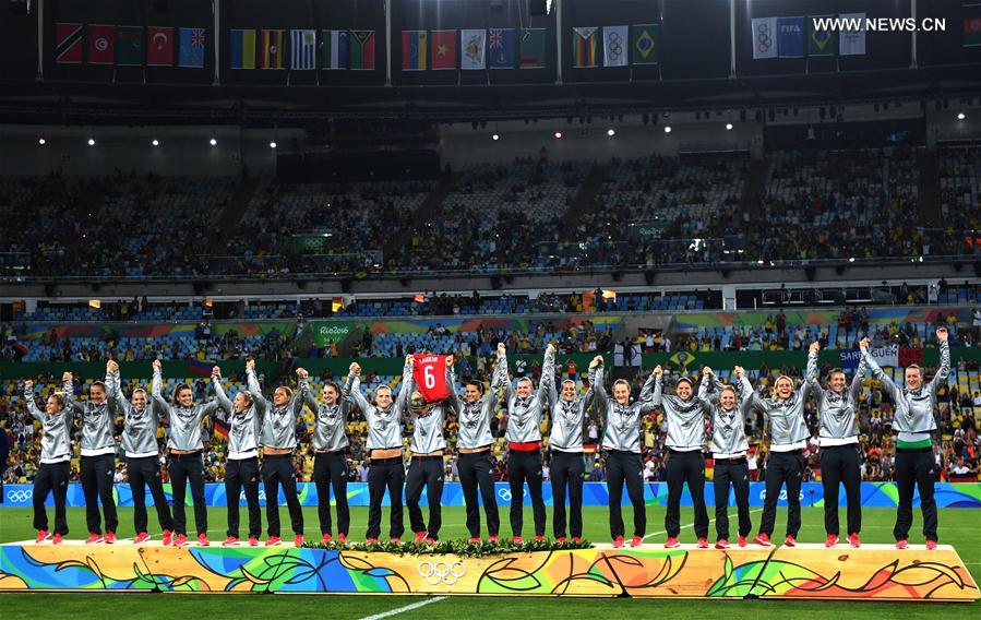 （里约奥运会·领奖台）（3）足球——德国女足夺冠