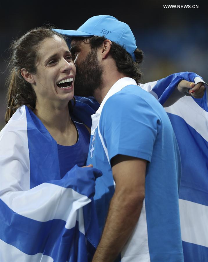 （里约奥运会·夺冠一刻）（2）田径——女子撑杆跳高：希腊选手夺冠