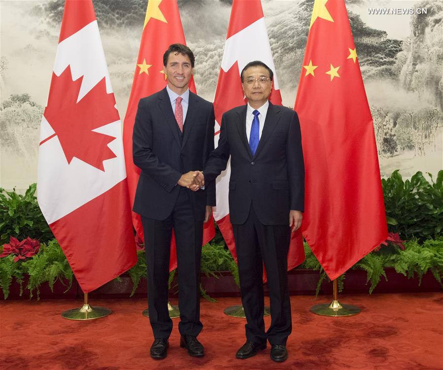 （XHDW）（1）李克强同加拿大总理特鲁多举行会谈
