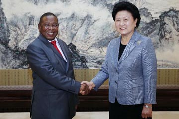 نائبة رئيس مجلس الدولة الصيني تلتقي بوفد من الحزب الشيوعى لجنوب افريقيا