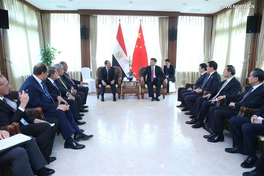 （杭州G20·XHDW）习近平会见埃及总统塞西