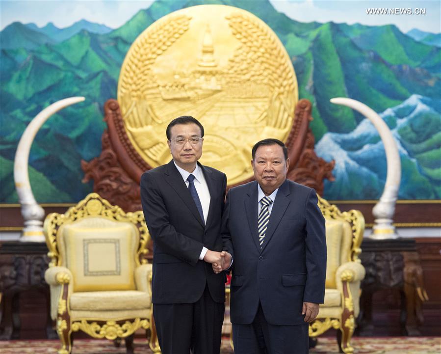 （时政）李克强会见老挝人民革命党中央总书记、国家主席本扬 
