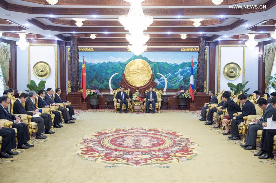 （XHDW）（2）李克强会见老挝人民革命党中央总书记、国家主席本扬 