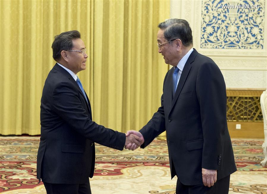 （XHDW）俞正声会见老挝人革党代表团 