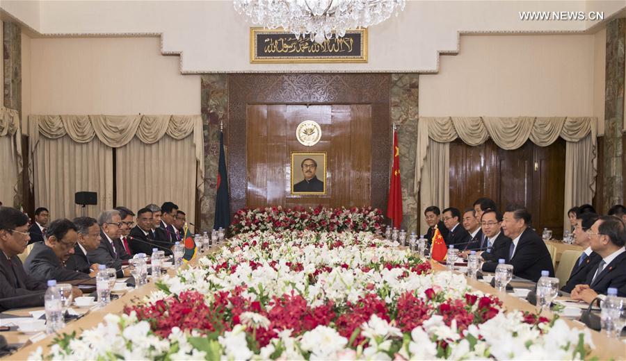 （XHDW）习近平会见孟加拉国总统哈米德