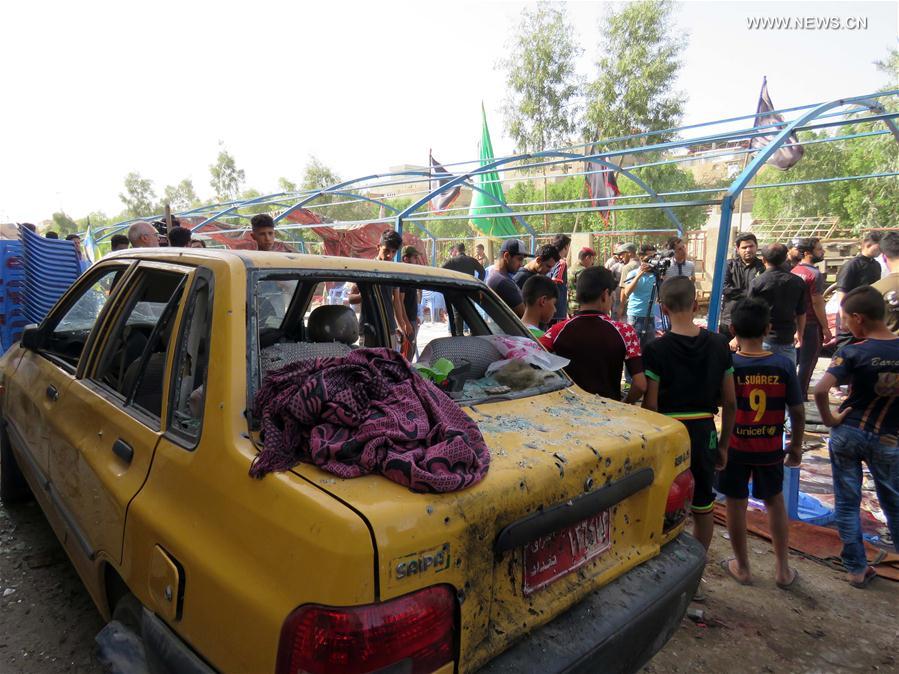 الصورة: ارتفاع حصيلة تفجير انتحاري شمال شرقي بغداد الى 32 قتيلا