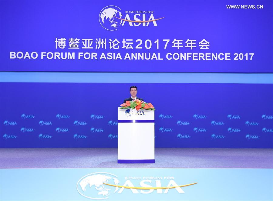 （XHDW）张高丽出席博鳌亚洲论坛2017年年会开幕式并发表主旨演讲