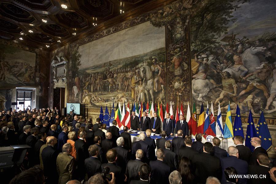 （国际）（2）纪念《罗马条约》签署60周年欧盟特别峰会在罗马举行