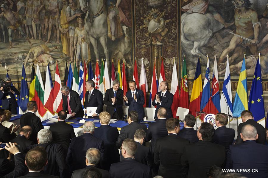 （国际）（1）纪念《罗马条约》签署60周年欧盟特别峰会在罗马举行