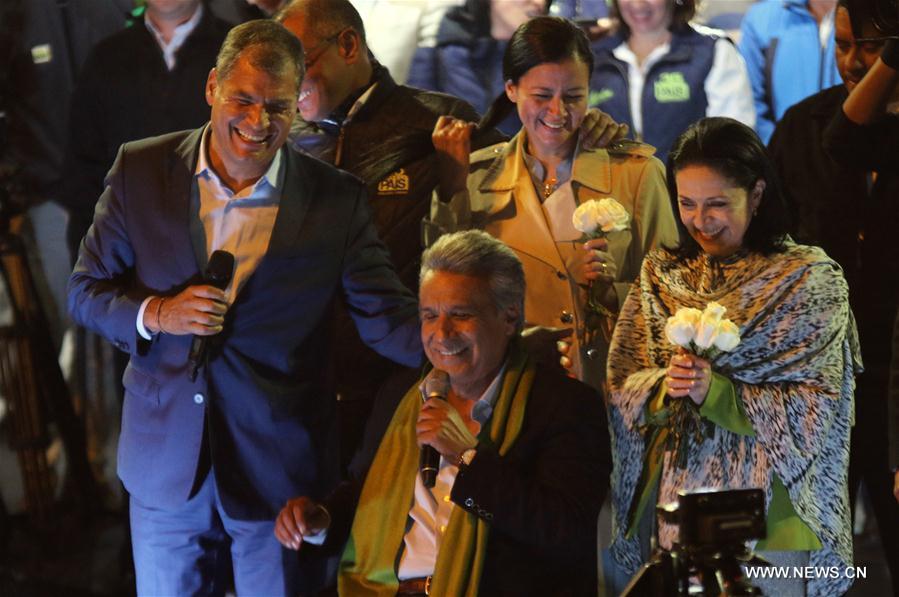 （国际）（1）厄瓜多尔执政党候选人莫雷诺当选厄瓜多尔总统