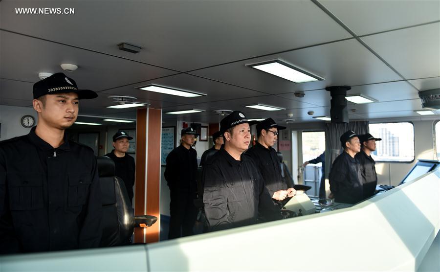 （法治）（5）中国海警启程参加中越海警北部湾共同渔区海上联合检查