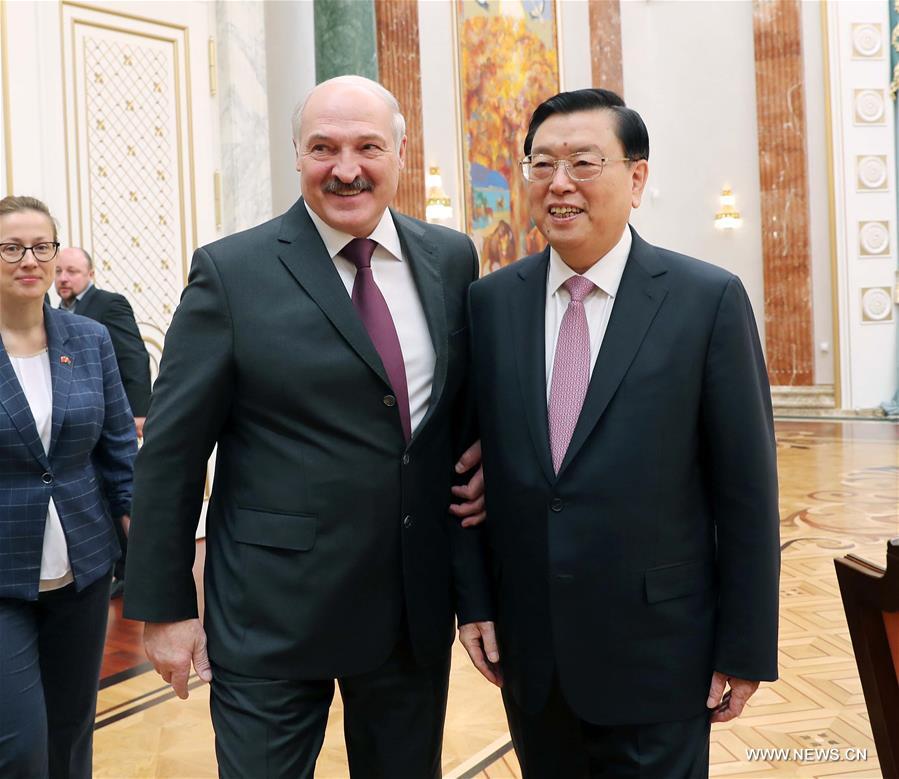 （时政）张德江对白俄罗斯进行正式友好访问