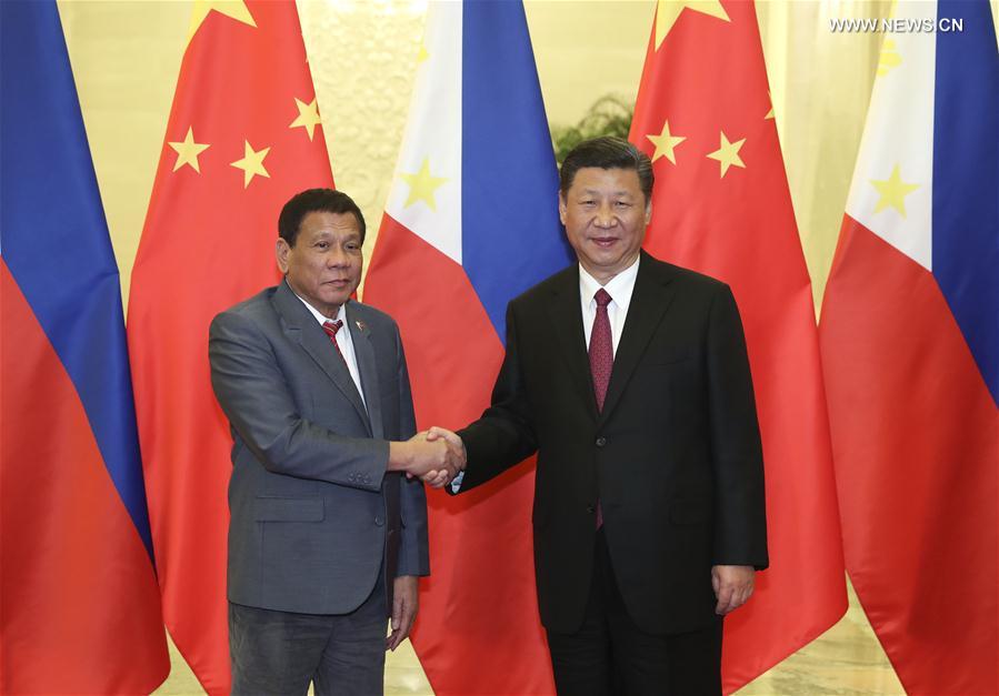 （一带一路·高峰论坛）习近平会见菲律宾总统杜特尔特