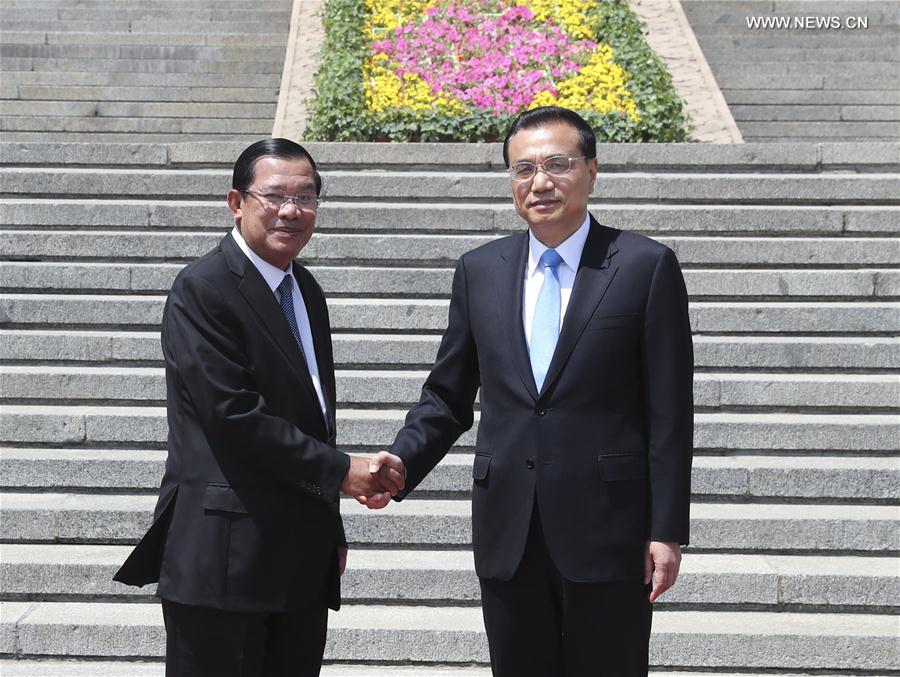 （XHDW）（2）李克强同柬埔寨首相洪森举行会谈