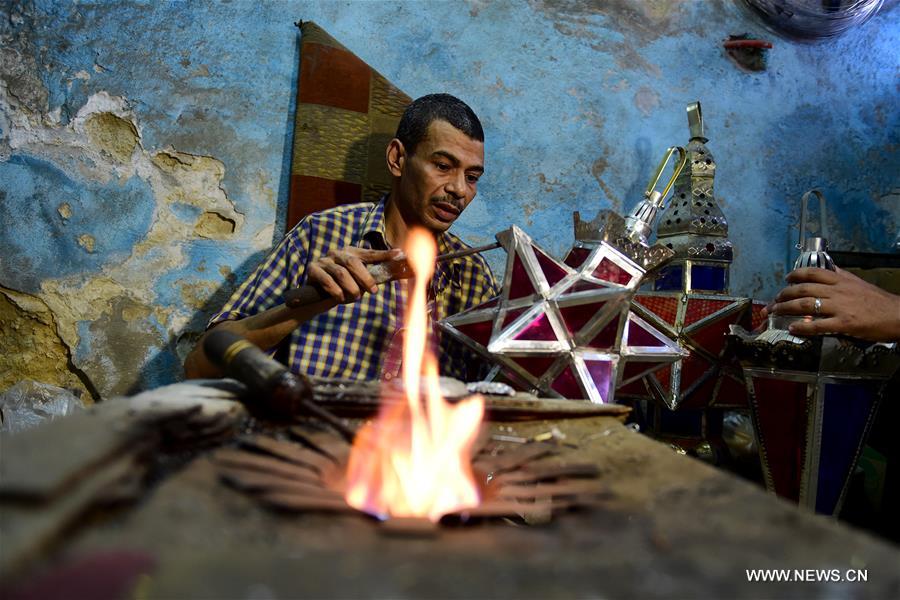 EGYPT-CAIRO-RAMADAN-HANDMADE LANTERNS