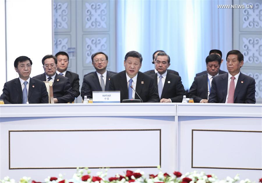 （时政）（1）习近平出席上海合作组织成员国元首理事会第十七次会议并发表重要讲话