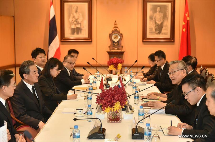 （XHDW）王毅与泰国外长敦举行会谈