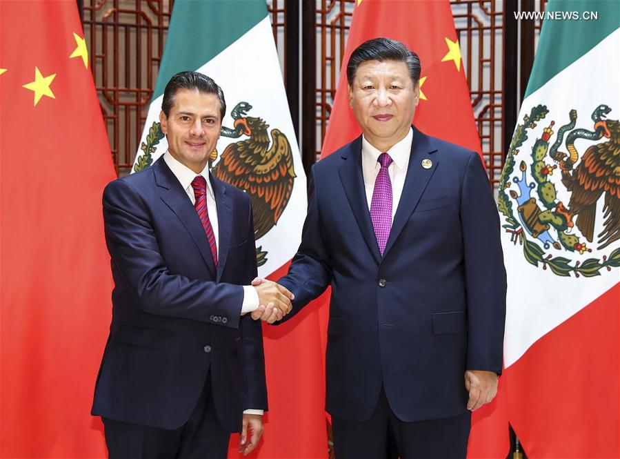 （厦门会晤）习近平会见墨西哥总统培尼亚