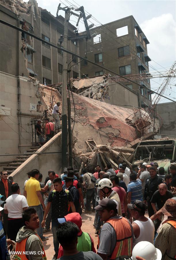 （国际）（4）墨西哥中部地震遇难人数升至120人